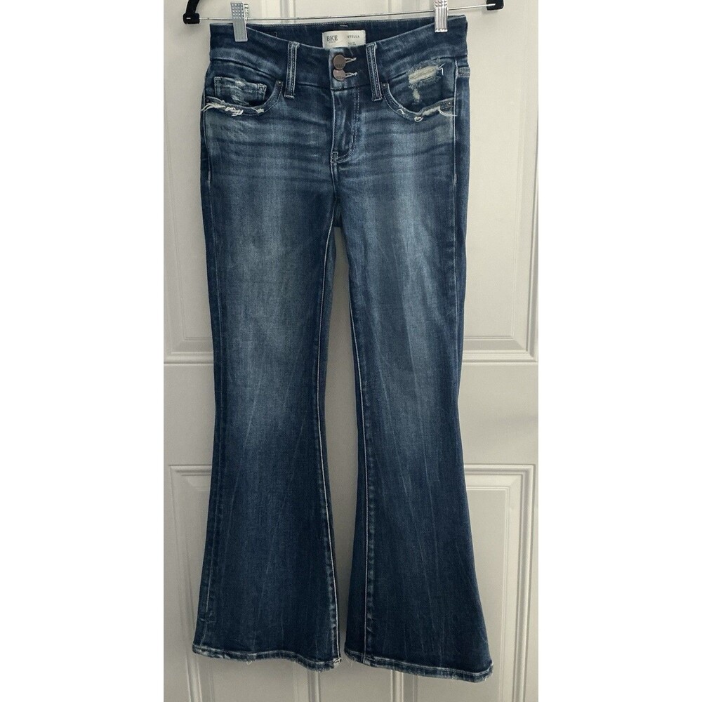 BKE The Buckle Stella Denim Jeans Women’s 25 X 30 Flare Slim Fit Low Rise